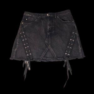 Denim Skirt - Bow Detail